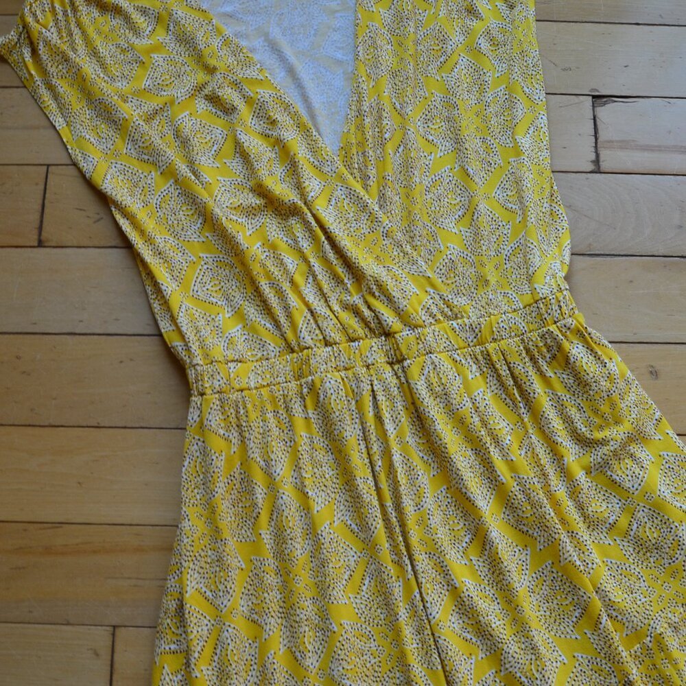 Maeve Yellow Patterned High-Low Dress - Picture 4 of 12
